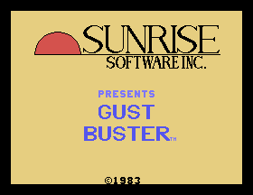Gust Buster Title Screen
